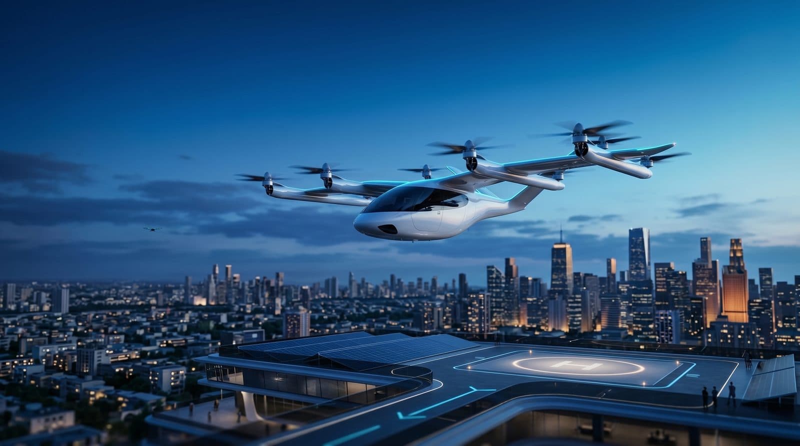 eVTOL aircraft representing Advanced Air Mobility operations